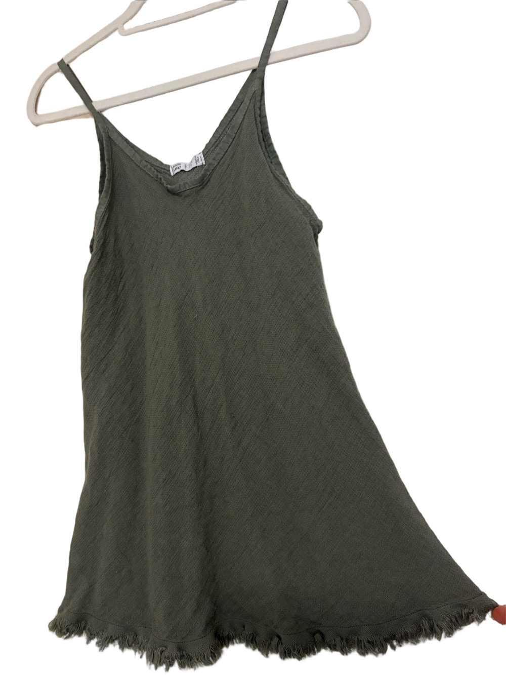 Colette 100% Linen Long Frayed Hem Tank